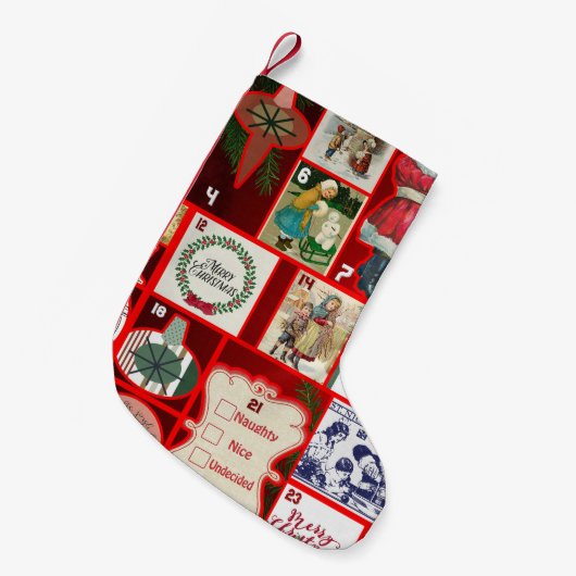 Weihnachtsblock-Illustrationsplätze Kleiner Weihnachtsstrumpf (Vorderansicht (hängend))