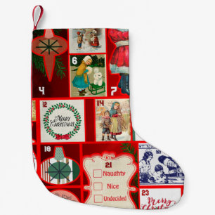 Weihnachtsblock-Illustrationsplätze Kleiner Weihnachtsstrumpf
