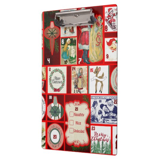 Weihnachtsblock-Illustrationsplätze Klemmbrett (Links)