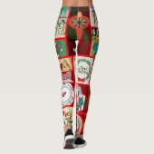 Weihnachtsblock-Illustrationsplätze Leggings (Rückseite)