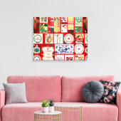 Weihnachtsblock-Illustrationsplätze Leinwanddruck (Insitu (Wohnzimmer))