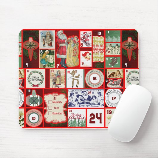 Weihnachtsblock-Illustrationsplätze Mousepad (Mit Mouse)
