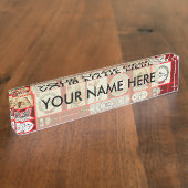 Weihnachtsblock-Illustrationsplätze Namensplakette (Seite)