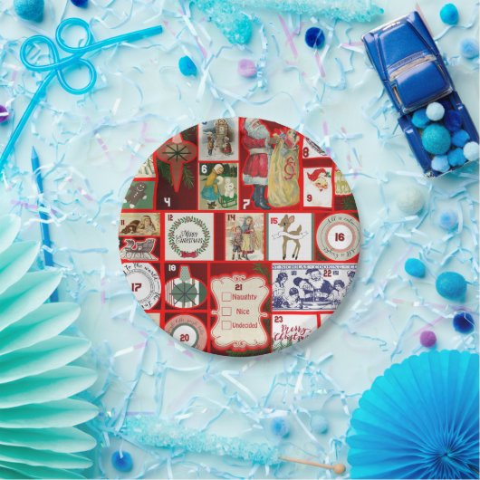 Weihnachtsblock-Illustrationsplätze Pappteller (Party)