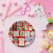 Weihnachtsblock-Illustrationsplätze Pappteller (Party)