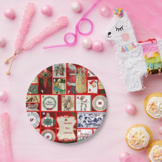 Weihnachtsblock-Illustrationsplätze Pappteller (Party)