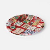 Weihnachtsblock-Illustrationsplätze Pappteller (Schrägansicht)