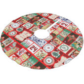 Weihnachtsblock-Illustrationsplätze Polyester Weihnachtsbaumdecke (Schrägansicht)