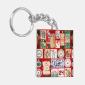 Weihnachtsblock-Illustrationsplätze Schlüsselanhänger (Vorderseite links)