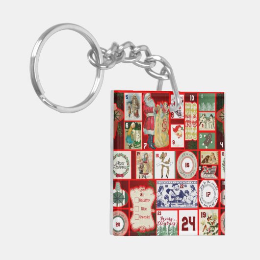 Weihnachtsblock-Illustrationsplätze Schlüsselanhänger (Vorderseite links)