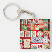 Weihnachtsblock-Illustrationsplätze Schlüsselanhänger (Vorderseite)