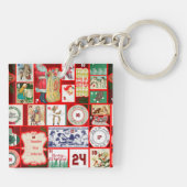Weihnachtsblock-Illustrationsplätze Schlüsselanhänger (Rückseite)