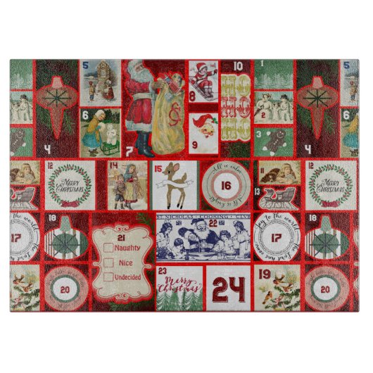 Weihnachtsblock-Illustrationsplätze Schneidebrett (Vorderseite)