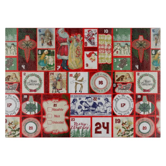 Weihnachtsblock-Illustrationsplätze Schneidebrett (Vorderseite)