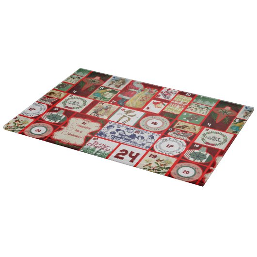 Weihnachtsblock-Illustrationsplätze Schneidebrett (Ecke)