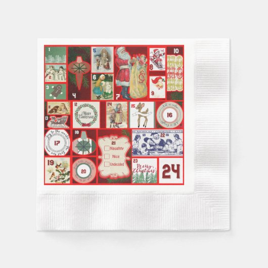 Weihnachtsblock-Illustrationsplätze Serviette (Vorderseite)