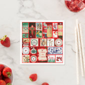 Weihnachtsblock-Illustrationsplätze Serviette (Beispiel)