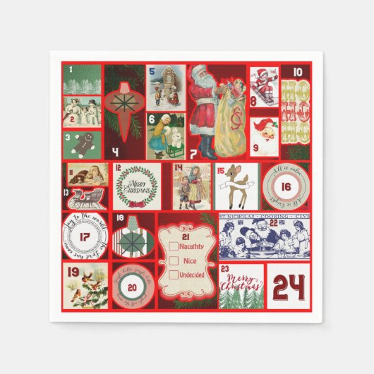 Weihnachtsblock-Illustrationsplätze Serviette (Vorderseite)