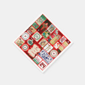 Weihnachtsblock-Illustrationsplätze Serviette (Ecke)
