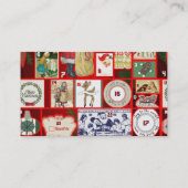 Weihnachtsblock-Illustrationsplätze Visitenkarte (Rückseite)