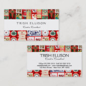 Weihnachtsblock-Illustrationsplätze Visitenkarte (Vorne/Hinten)