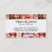 Weihnachtsblock-Illustrationsplätze Visitenkarte (Rückseite)