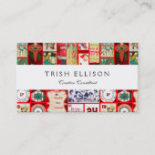 Weihnachtsblock-Illustrationsplätze Visitenkarte (Vorderseite)