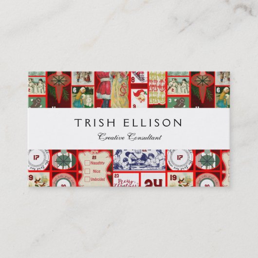 Weihnachtsblock-Illustrationsplätze Visitenkarte (Vorderseite)