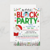 Weihnachtsblock-Party Einladung (Vorne/Hinten)