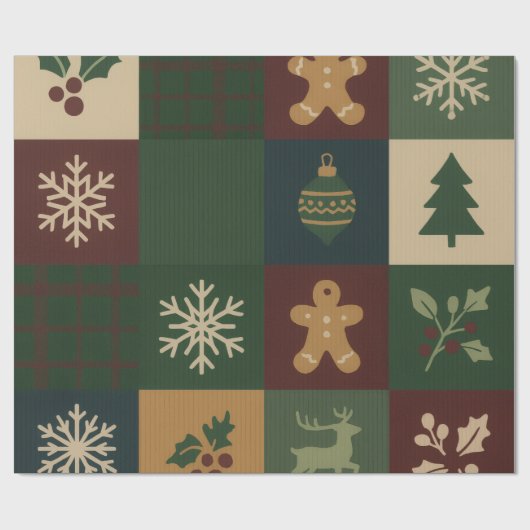 Weihnachtsblock Weihnachtsverpackung Geschenkpapier (Flach)