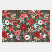 Weihnachtsblorroter Berge Geschenkpapier Set (Vorderseite)