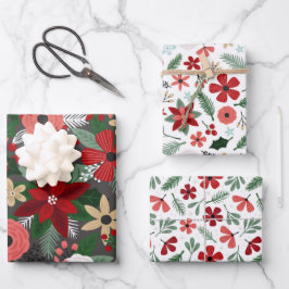 Weihnachtsblorroter Berge Geschenkpapier Set
