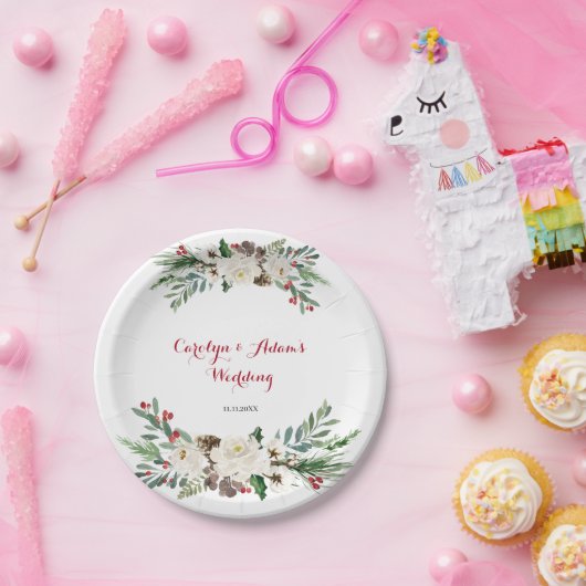 Weihnachtsblume Hochzeitsfeier Teller (Party)