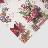 Weihnachtsblume mit Musik und Verziertem Text Seidenpapier (Ausschnitt)