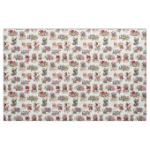 Weihnachtsblume mit Musik und Verziertem Text Stoff (Fat Quarter (45,7 x 55,9 cm))