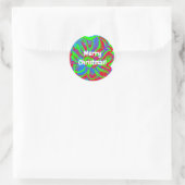 Weihnachtsblumen-Aufkleber Runder Aufkleber (Tasche)