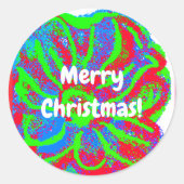 Weihnachtsblumen-Aufkleber Runder Aufkleber (Vorderseite)