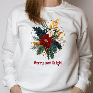 Weihnachtsblumen Botanicals Merry Bright Sweatshirt