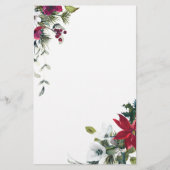 Weihnachtsblumen Briefpapier (Vorderseite)