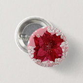 Weihnachtsblumen Button (Vorne & Hinten)