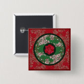 Weihnachtsblumen Button (Vorne & Hinten)