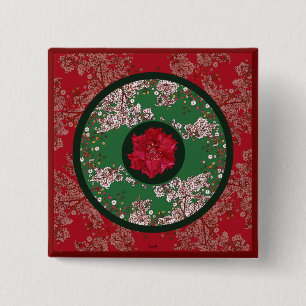 Weihnachtsblumen Button