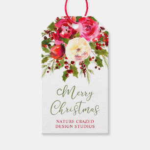 Weihnachtsblumen Geschenkanhänger