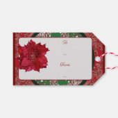 Weihnachtsblumen Geschenkanhänger (Vorderseite (Horizontal))