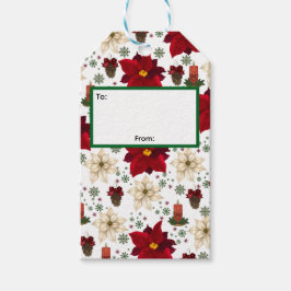 Weihnachtsblumen Geschenkanhänger