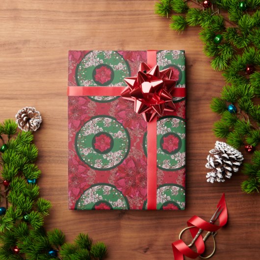Weihnachtsblumen Geschenkpapier (Feiertagsgeschenk)