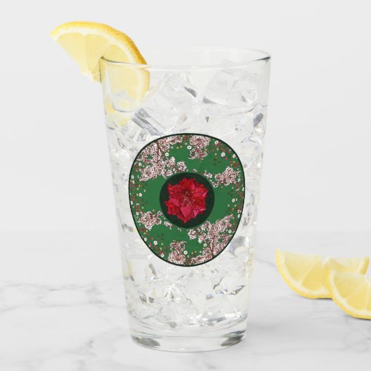 Weihnachtsblumen Glas (Vorderseite Ice)