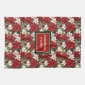 Weihnachtsblumen Handtuch Elegantes Küchen Geschen (Horizontal)