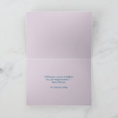 Weihnachtsblumen Lila Aquamarin Feiertagskarte (Innenseite)