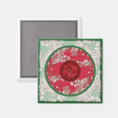 Weihnachtsblumen Magnet (Vorderseite/Rückseite)